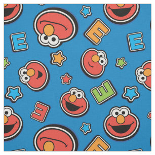 Elmo Sticker Pattern Fabric