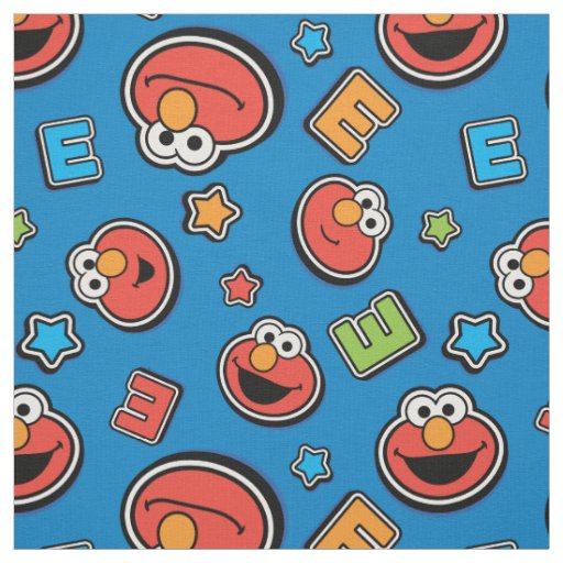 Elmo Sticker Pattern Fabric