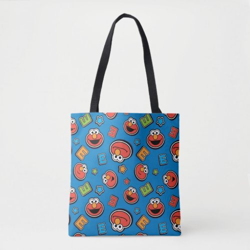 Elmo Sticker Pattern Tote Bag