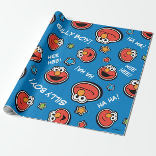 Elmo Sticker Pattern Wrapping Paper