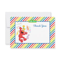 Elmo Striped Birthday Thank You Cards