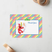 Elmo Striped Birthday Thank You Cards (Front/Back In Situ)