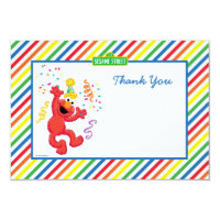 Elmo Striped Birthday Thank You Cards