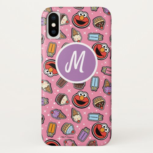 Elmo Sweet Treat Sticker Pattern iPhone X Case