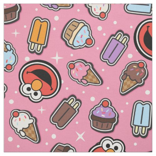 Elmo Sweet Treat Sticker Pattern Fabric