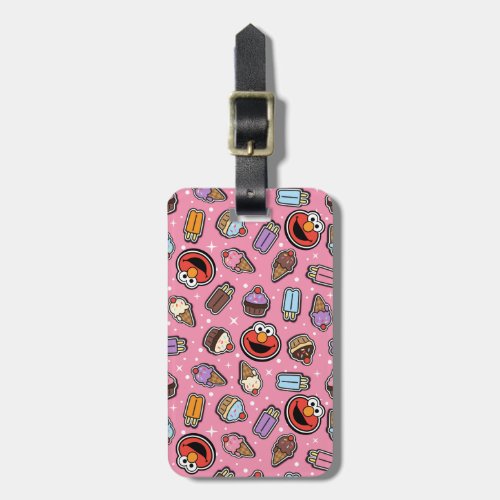 Elmo Sweet Treat Sticker Pattern Luggage Tag