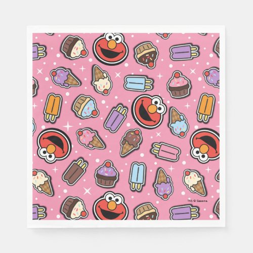 Elmo Sweet Treat Sticker Pattern Napkins