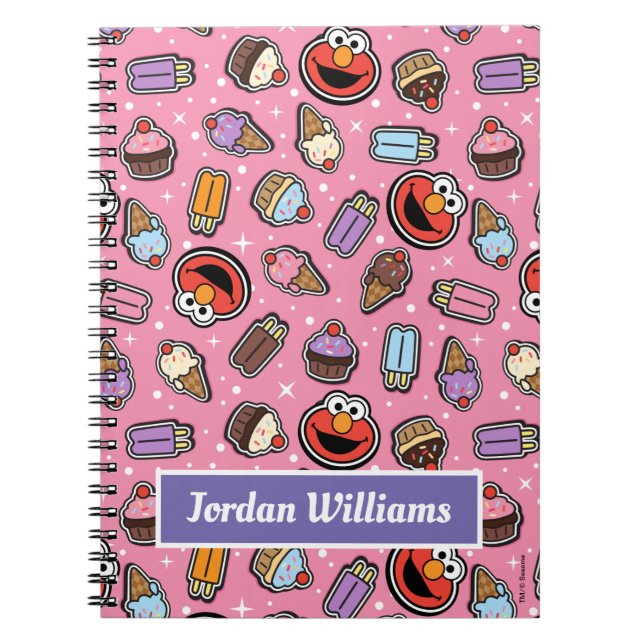 Elmo Sweet Treat Sticker Pattern Notebook (Front)