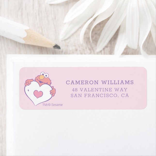 Elmo Sweetheart Birthday Label (Insitu)