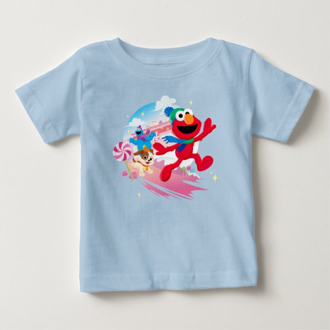Elmo, Tango & Cookie Monster | Best Christmas Ever Baby T-Shirt (Front)