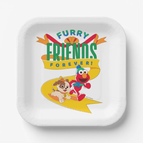 Elmo  Tango  Furry Friends Forever Paper Plates