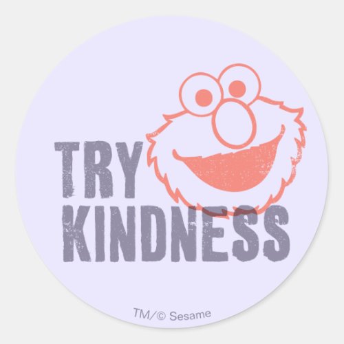 Elmo  Try Kindness Classic Round Sticker