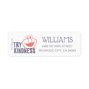 Elmo   Try Kindness Label