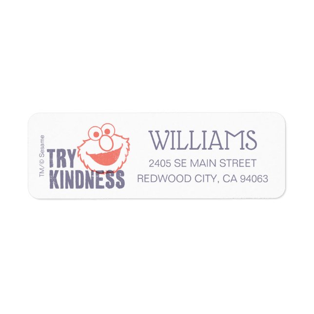 Elmo | Try Kindness Label (Front)