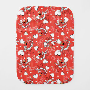 Elmo Valentine's Cupid Baby Burp Cloth