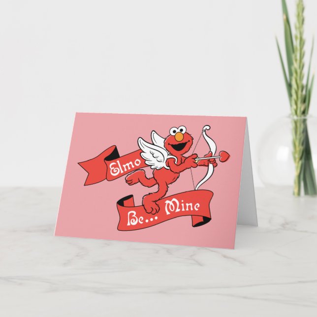 Elmo Valentine's Cupid Holiday Card (Front)