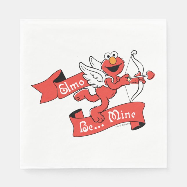 Elmo Valentine's Cupid Napkins (Front)