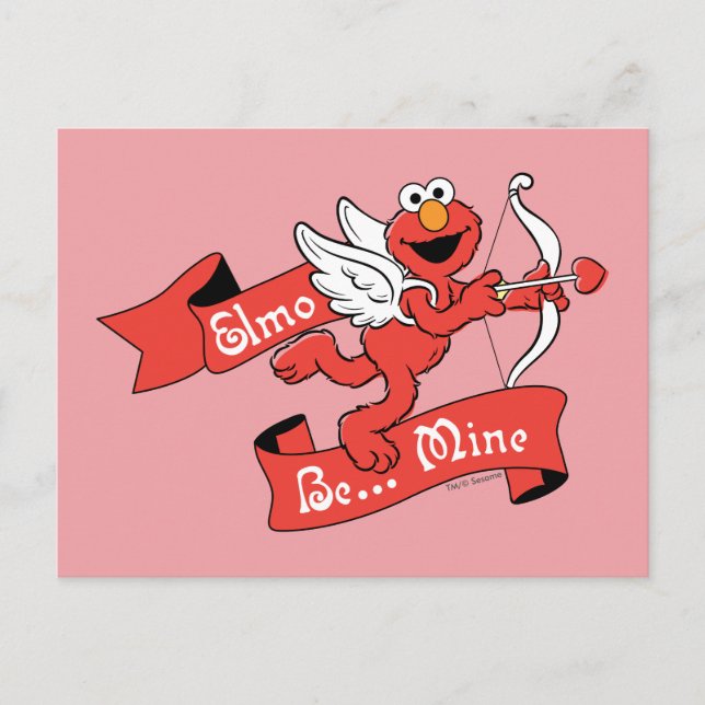 Elmo Valentine's Cupid Postcard (Front)
