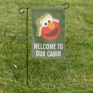 Elmo Woodland Face   Add Your Message Garden Flag