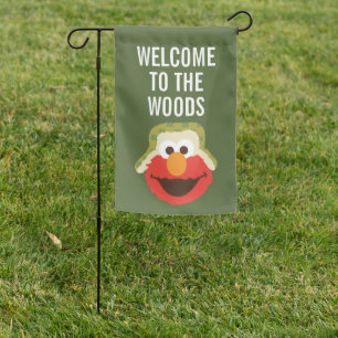 Elmo Woodland Face   Add Your Message Garden Flag