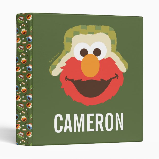 Elmo Woodland Face | Add Your Name 3 Ring Binder (Front/Spine)