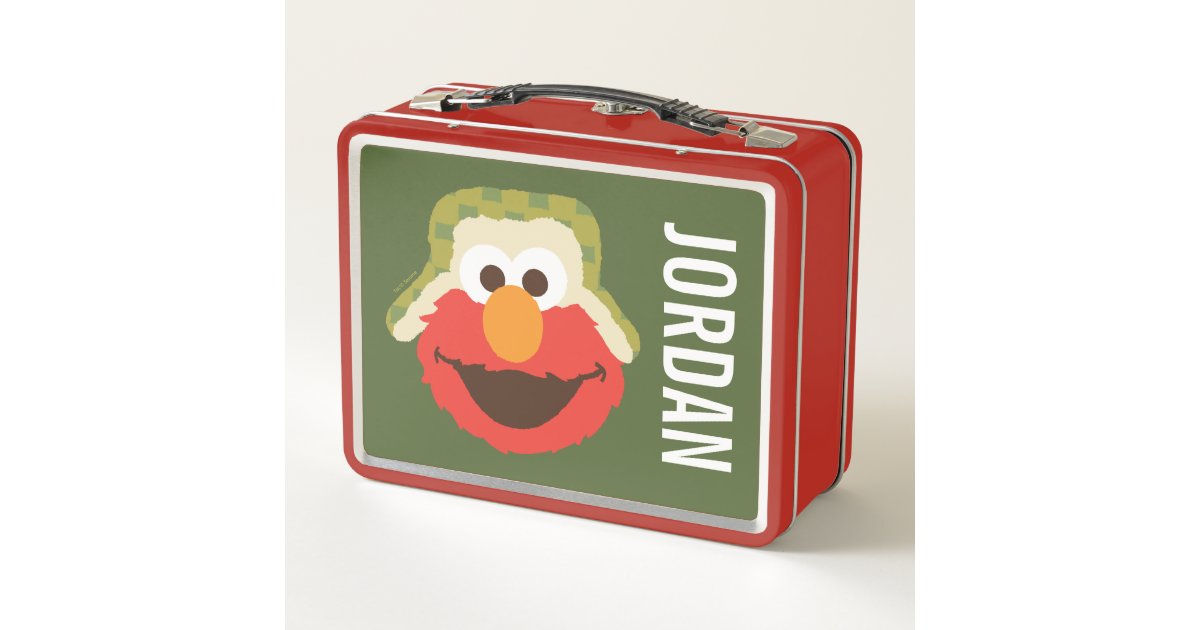 Elmo Woodland Face | Add Your Name Metal Lunch Box | Zazzle