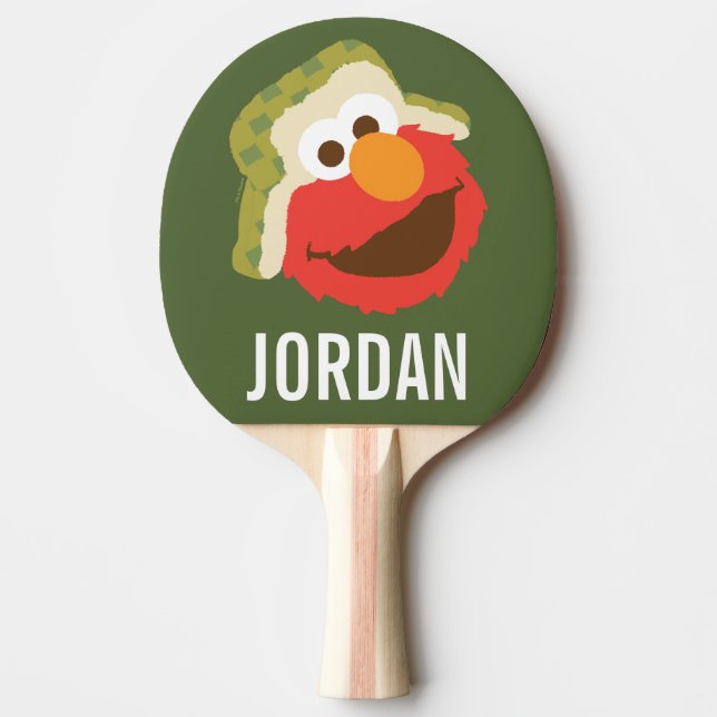 Elmo Woodland Face | Add Your Name Ping Pong Paddle (Front)