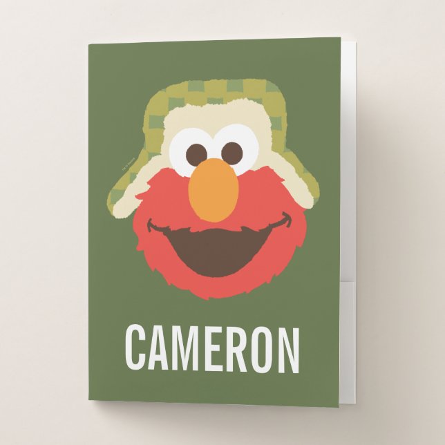 Elmo Woodland Face | Add Your Name Pocket Folder (Front)