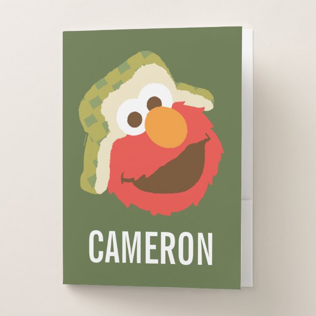 Elmo Woodland Face | Add Your Name Pocket Folder (Front)
