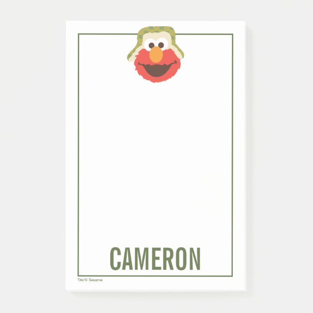 Elmo Woodland Face | Add Your Name Post-it Notes (Front)