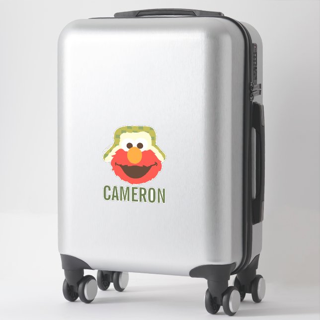Elmo Woodland Face | Add Your Name Sticker (Suitcase)