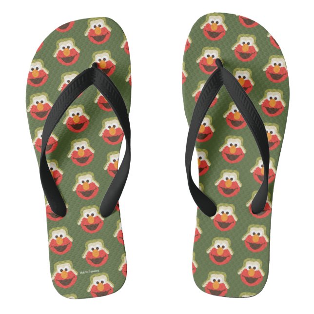 Elmo Woodland Face Flip Flops (Footbed)