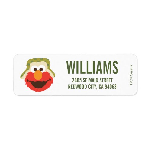 Elmo Woodland Face Label