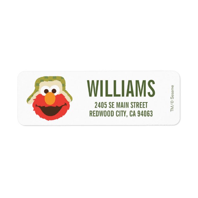 Elmo Woodland Face Label (Front)