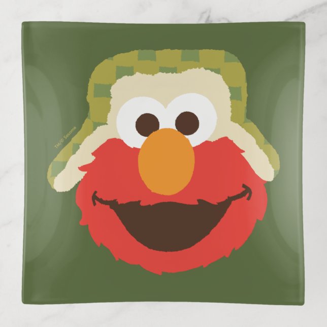 Elmo Woodland Face Trinket Tray (Front)