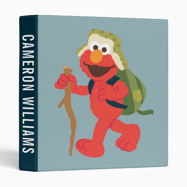 Elmo Woodland Hike | Add Your Name 3 Ring Binder (Front/Spine)