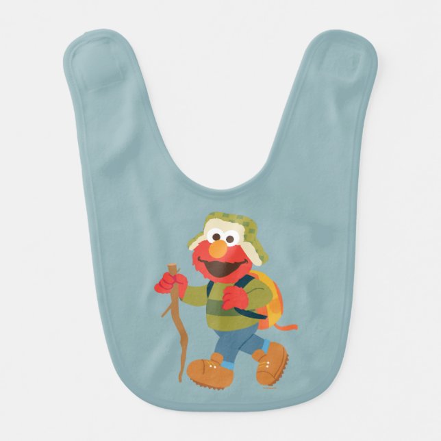 Elmo Woodland Hike Baby Bib (Front)