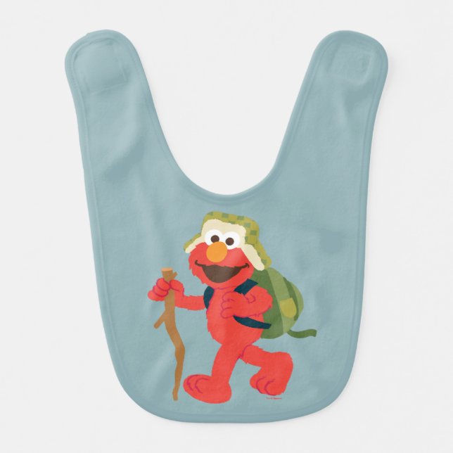 Elmo Woodland Hike Baby Bib (Front)