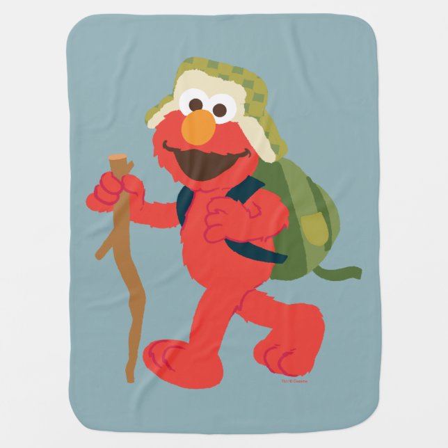 Elmo Woodland Hike Baby Blanket (Front)