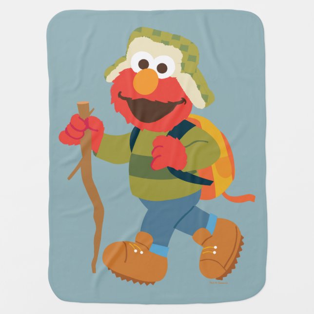 Elmo Woodland Hike Baby Blanket (Front)