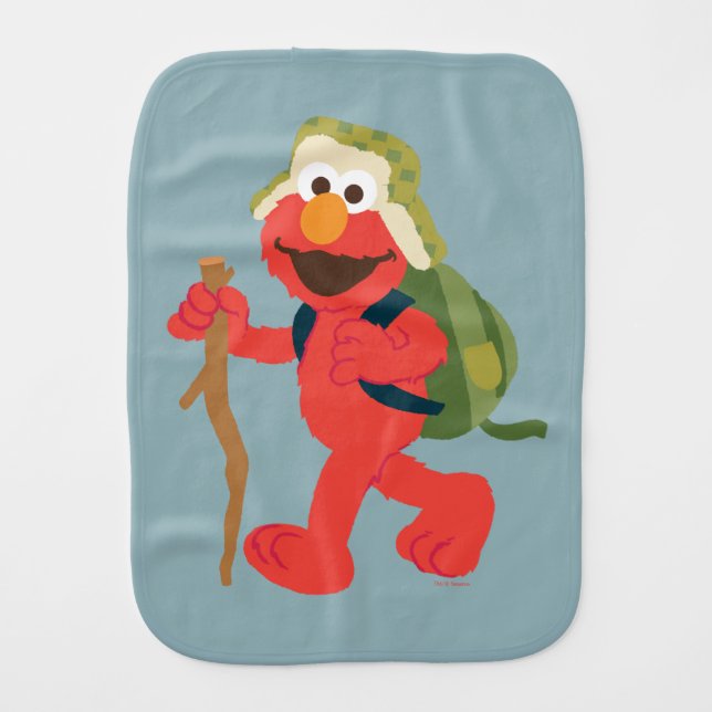 Elmo Woodland Hike Baby Burp Cloth (Front)