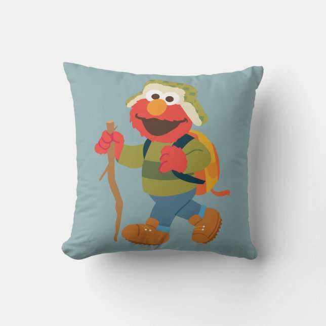 Elmo Woodland Hike Throw Pillow (Front)