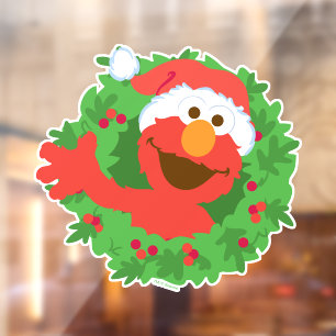 Elmo Wreath Window Cling