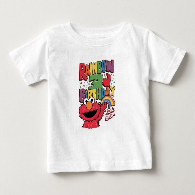 "Elmo's Rainbow Birthday Bash: 3rd Edition!" Baby T-Shirt (Front)