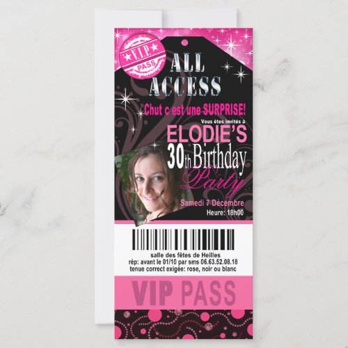 Elodie CORRECT Birthday Party VIP TICKET