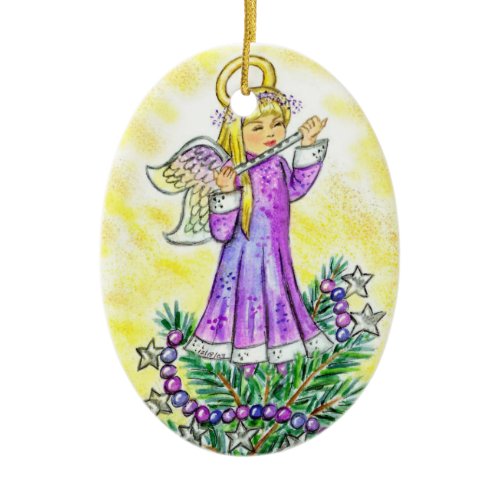 Eloise Christmas Angel JL Biel Ceramic Ornament