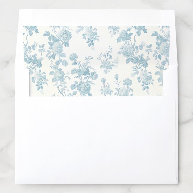 Eloise Floral, Powder Blue Envelope Liner (In Envelope)