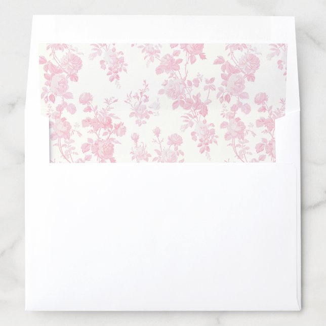 Eloise Floral, powder pink Envelope Liner (In Envelope)