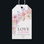 Eloise Pink Floral Love In Bloom Bridal Shower Gift Tags<br><div class="desc">These favor tags feature a hot pink spring floral design. The text is fully editable. For more advanced customization of this design,  simply select the "Customize It" button above.</div>