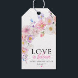 Eloise Pink Floral Love In Bloom Bridal Shower Gift Tags<br><div class="desc">These favor tags feature a hot pink spring floral design. The text is fully editable. For more advanced customization of this design,  simply select the "Customize It" button above.</div>